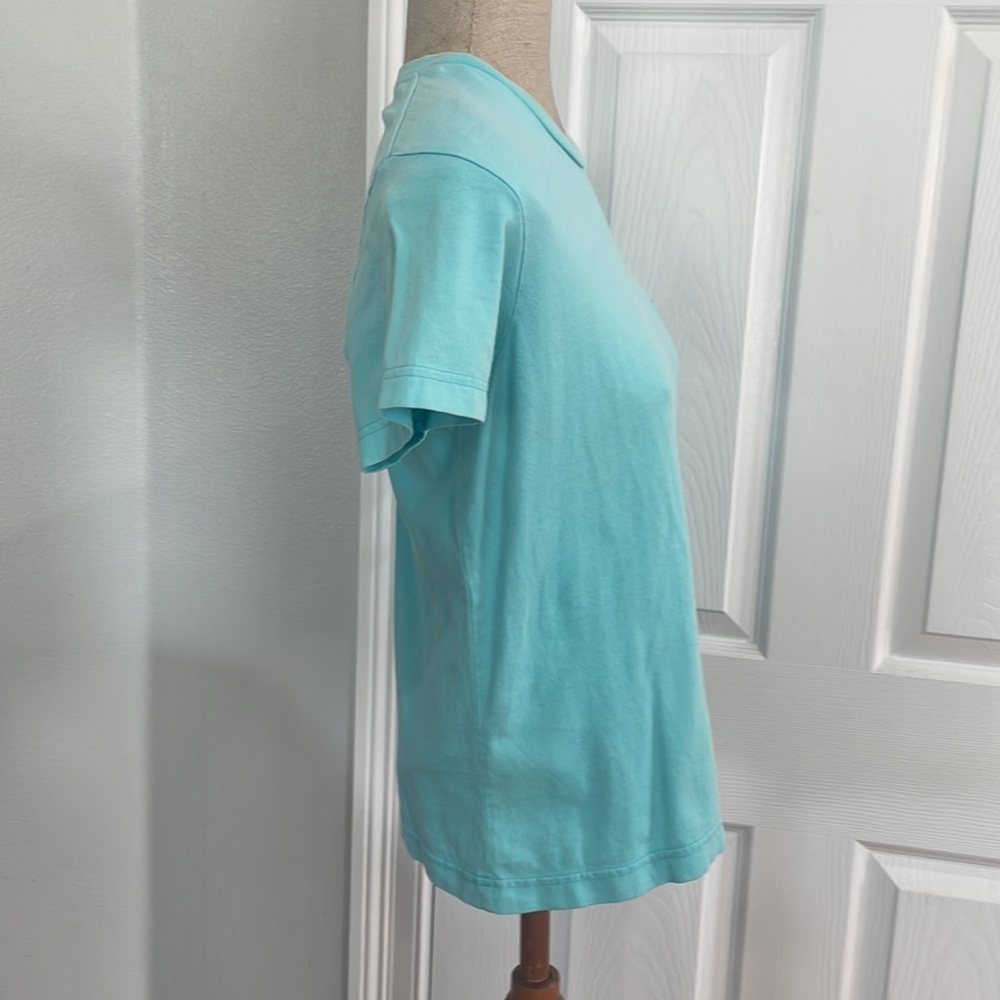 Lilly Pulitzer T-shirt turquoise 100% cotton short sleeve women’s size small S - Picture 4 of 9